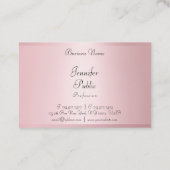 Roos Goud Moderne Kalligrafie Professioneel Elegan Visitekaartje (Achterkant)