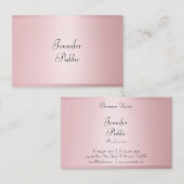 Roos Goud Moderne Kalligrafie Professioneel Elegan Visitekaartje (Voorkant / Achterkant)