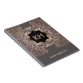   Roos Goud Monogram Notitieboek (Rechterzijde)