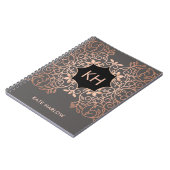   Roos Goud Monogram Notitieboek (Linkerzijde)