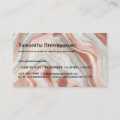 Roos Goud Mooie Make-up Nail Visitekaartje (Achterkant)