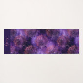 Roos Goud Paarse Mandala Galaxy Celestial Yogamat (Achterkant (horizontaal))