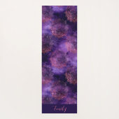 Roos Goud Paarse Mandala Galaxy Celestial Yogamat (Achterkant)