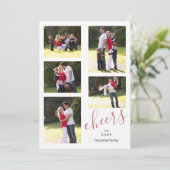 Roos goud proost op 2024 foto collage trendy (Staand voorkant)