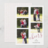 Roos goud proost op 2024 foto collage trendy (Voorkant / Achterkant)