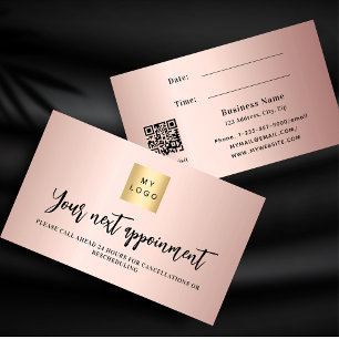 Roos goud QR - code business logo Kortingskaartje