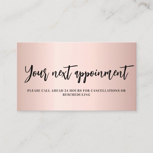 Roos goud QR-code visitekaartje Kortingskaartje (Voorkant)