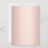 Roos goud Quinceanera Kaart (Achterkant)