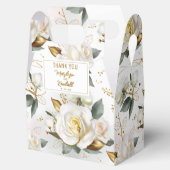 Roos Goud Romantisch Bloemen Bruiloft Bedankdoosjes (Geopend)