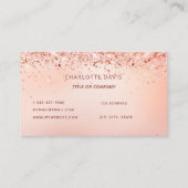 Roos Goud Roze Ballet Studio School logo Visitekaartje (Achterkant)