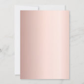 Roos Goud Roze Bloemen Kant 50e Verjaardag Kaart (Achterkant)