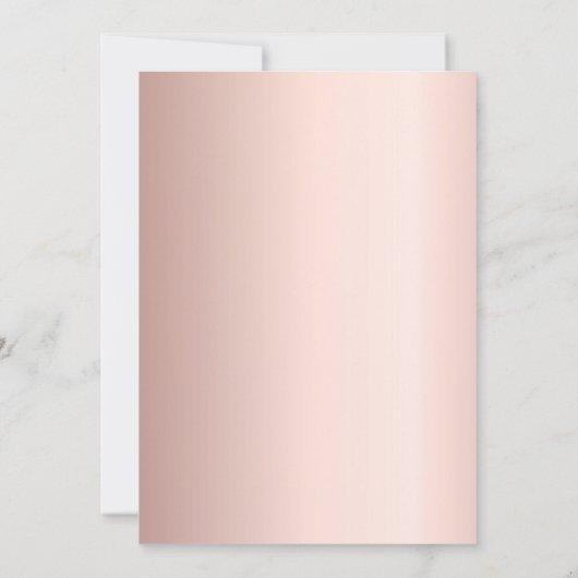 Roos Goud Roze Bloemen Kant 50e Verjaardag Kaart (Achterkant)