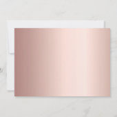 Roos Goud Roze Bloemen Kant Birthday Save The Date (Achterkant)