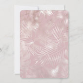 Roos Goud Roze Botanische Tropische Palmzoet 16 Kaart (Achterkant)