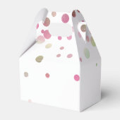 Roos Goud Roze Bruiloft Faux Folie Glitter Bedankdoosjes (Achterkant)