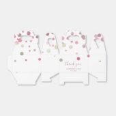 Roos Goud Roze Bruiloft Faux Folie Glitter Bedankdoosjes (Uitgevouwen)