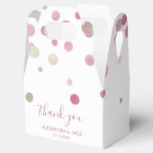 Roos Goud Roze Bruiloft Faux Folie Glitter Bedankdoosjes (Geopend)