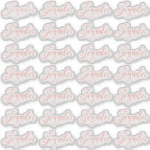 Roos Goud Roze Decoratief Jennifer 28 Individueel Sticker (Voorkant)