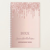 Roos Goud Roze Druppels Afsprakenboek 2025 Planner (Voorkant)