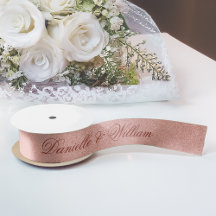 Roos Goud Roze Elegante Kalligrafie Glitter Weddin