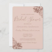 Roos Goud Roze en Blush Roze Bloemen Vrijgezellenf Kaart (Voorkant)