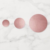 Roos Goud Roze Faux Folie Ontwerp Uw Eigen Grote Confetti (Achterkanten)