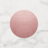 Roos Goud Roze Faux Folie Ontwerp Uw Eigen Grote Confetti (Kleine voorkant)