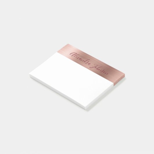Roos Goud Roze Folie Bourgogne Professionele Zaken Post-it® Notes (Schuin)