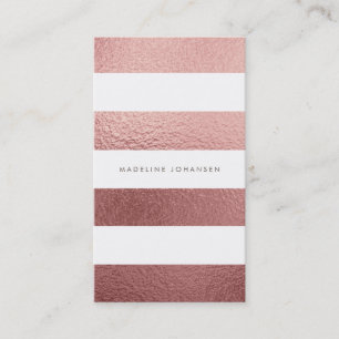 Roos Goud Roze Folie Witte Strepen Haarstylist Visitekaartje
