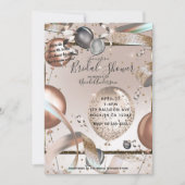 Roos Goud Roze Glitter Ballon Vrijgezellenfeest Fo Kaart (Voorkant)