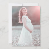 Roos Goud Roze Glitter Ballonnen Baby shower Foto Kaart (Achterkant)