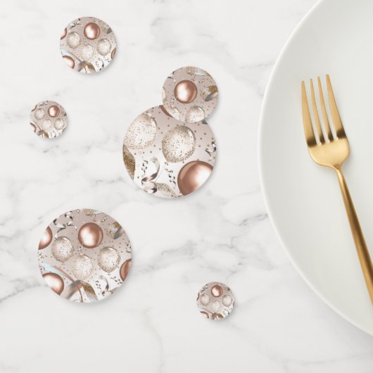 Roos Goud Roze Glitter Balloons Verjaardagsfeest Confetti (Groep)