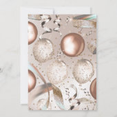 Roos Goud Roze Glitter Balloons Verjaardagsfeest Kaart (Achterkant)