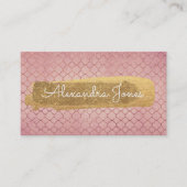 Roos Goud Roze Glitter en Sparkle Pattern Visitekaartje (Voorkant)