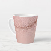 Roos Goud Roze Glitter Latte Mok (Linkerhoek)