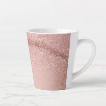 Roos Goud Roze Glitter Latte Mok