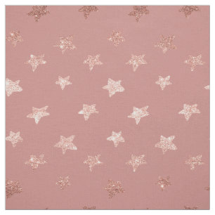 Roos Goud Roze Glitter Sterren Print DIY door de Y Stof