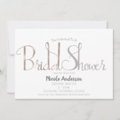 Roos Goud Roze & Grijs Script Modern Vrijgezellenf Kaart (Voorkant)