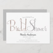 Roos Goud Roze & Grijs Script Modern Vrijgezellenf Kaart (Voorkant / Achterkant)