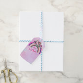 Roos Goud Roze Lelie modern bloemig Vrijgezellenfe Cadeaulabel (Met Touw)