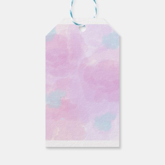 Roos Goud Roze Lelie modern bloemig Vrijgezellenfe Cadeaulabel (Achterkant)