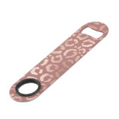 Roos Goud Roze Luipaard Cheetah Dierenprint Speed Flessenopener (Achterkant Gekanteld)