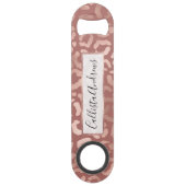 Roos Goud Roze Luipaard Cheetah Dierenprint Speed Flessenopener (Voorkant)