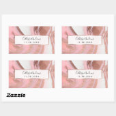 Roos Goud Roze Meisje Modern Geschilderd Marmer Rechthoekige Sticker (Vel)