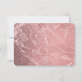 Roos Goud Roze Modern Glam Marmer RSVP Reageer (Achterkant)
