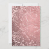 Roos Goud Roze Modern Glam Marmer Vrijgezellenfees Kaart (Achterkant)