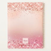 Roos goud roze monogram 2025 planner (Achterkant)