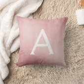 Roos Goud Roze Monogram Naam & Initiaal Kussen (Deken)