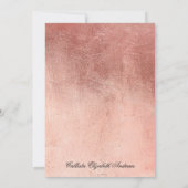 Roos Goud Roze Paarse Bloem Waterverf Verjaardag Kaart (Achterkant)