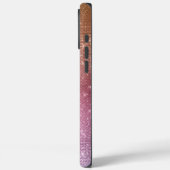 Roos Goud Roze Paarse Sparkle Case-Mate iPhone Case (Achterkant / Links)